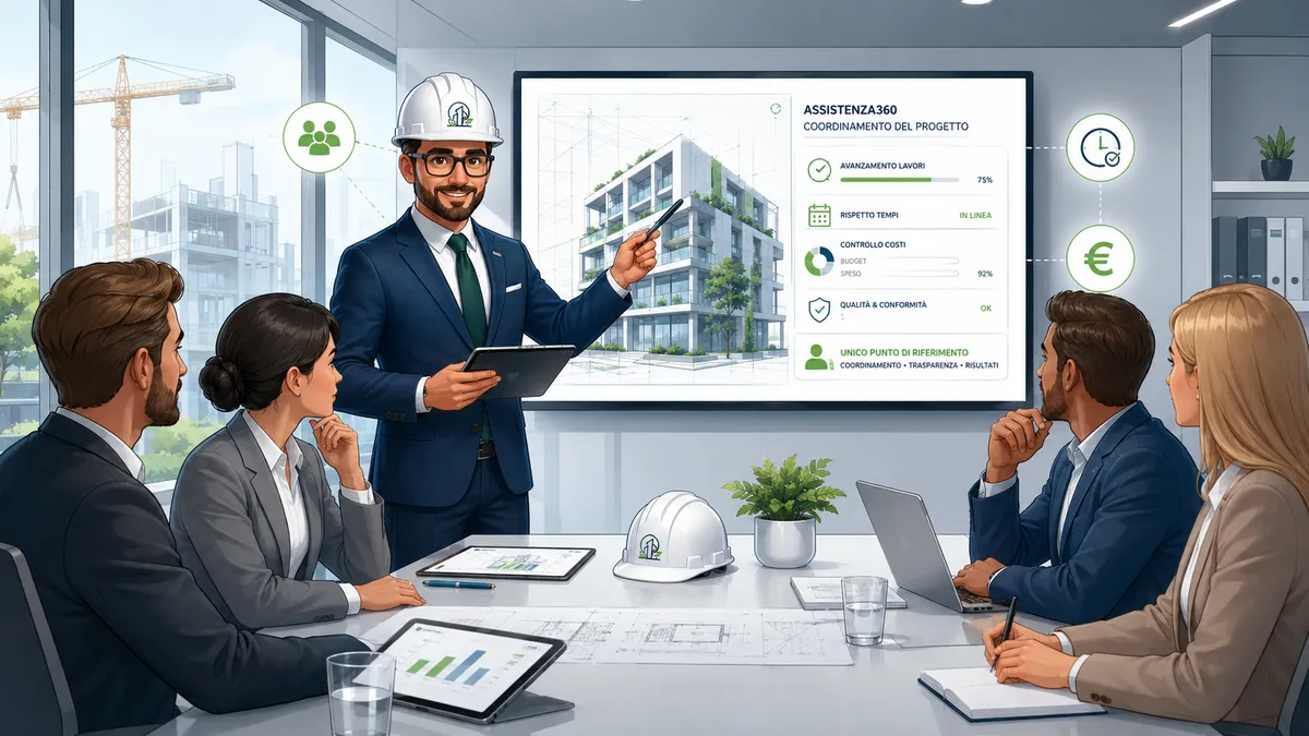 Tavolo di coordinamento con committente, progettisti e impresa