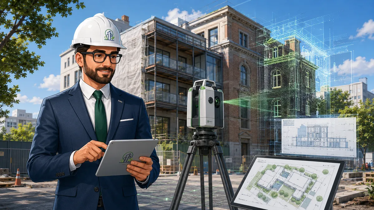 Rilievo strumentale con laser scanner su un edificio esistente